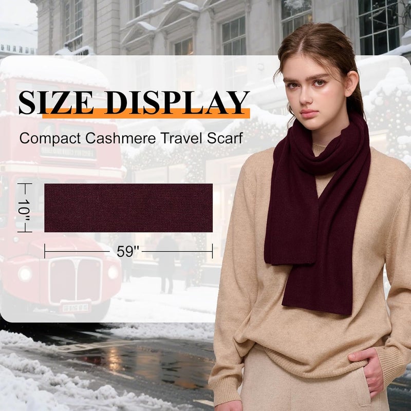 NUOHEMULE Store Luxury 100% Cashmere Scarf for Women & Men, 59''x10'' Extra Warm Winter Scarf, Blanket Scarves in Premium Gift Box - Image 3